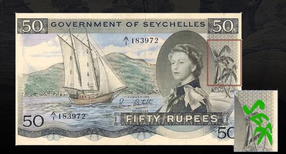Сейшельскі острови банкнота 50 рупій секс