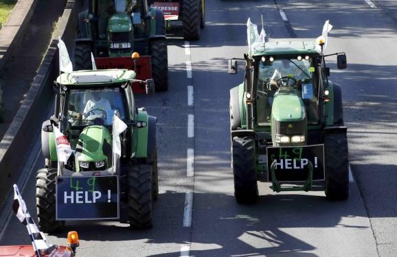 фермерські трактори прямують в Париж