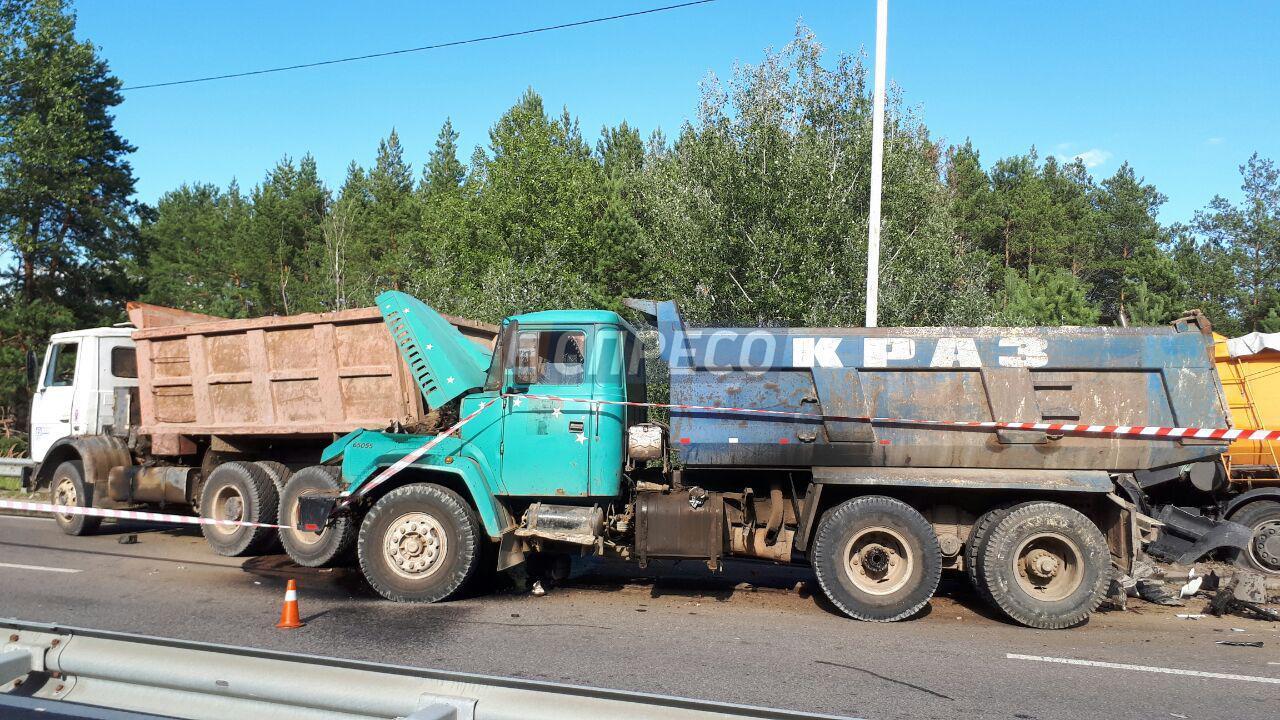 В Киеве в ДТП с четырьмя грузовиками погиб человек