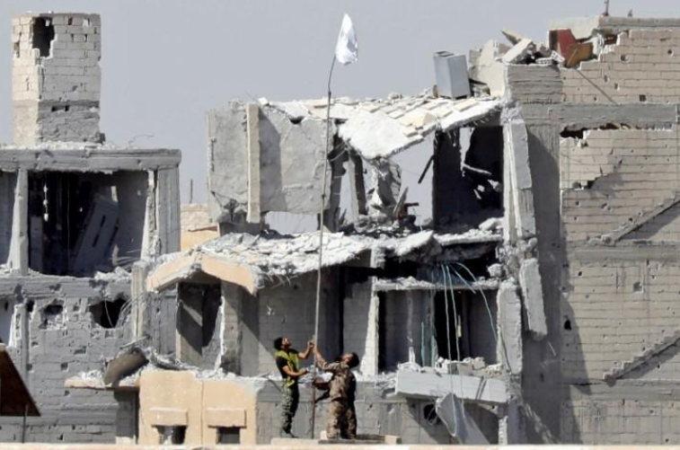 Syrian - Syrian opposition has discarded "Islamic state" from Rakka Im-Raqqa
