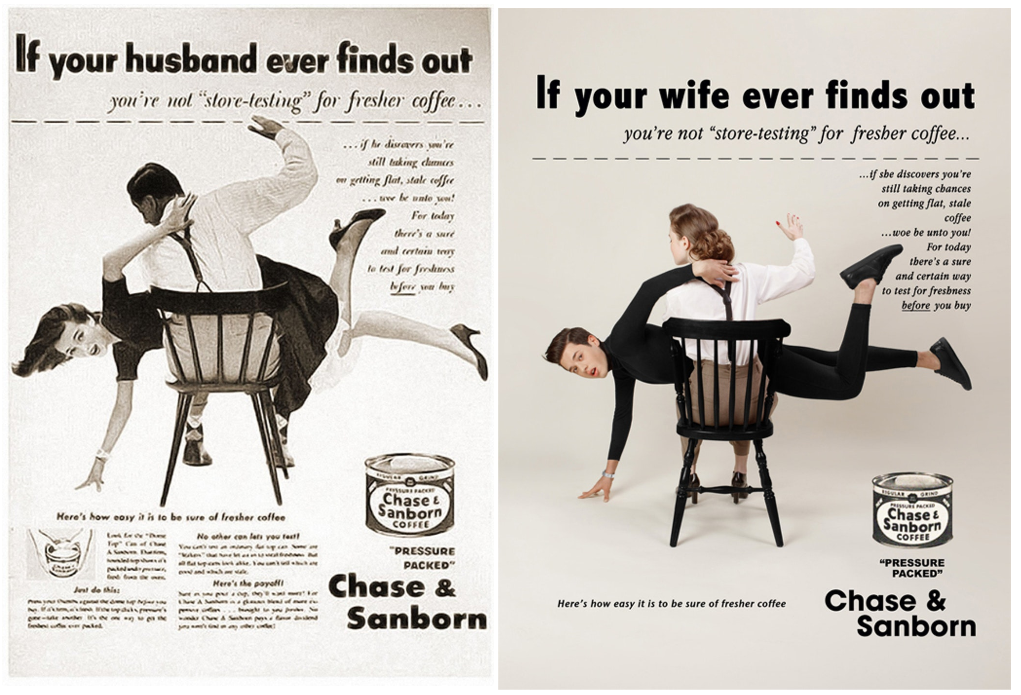 "Покажіть йому, що це жіночий світ": Фотограф перезняв сексистську рекламу 50-х років