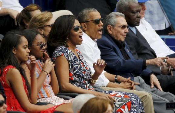 Барак Обама Куба Рауль Кастро визит бесбол