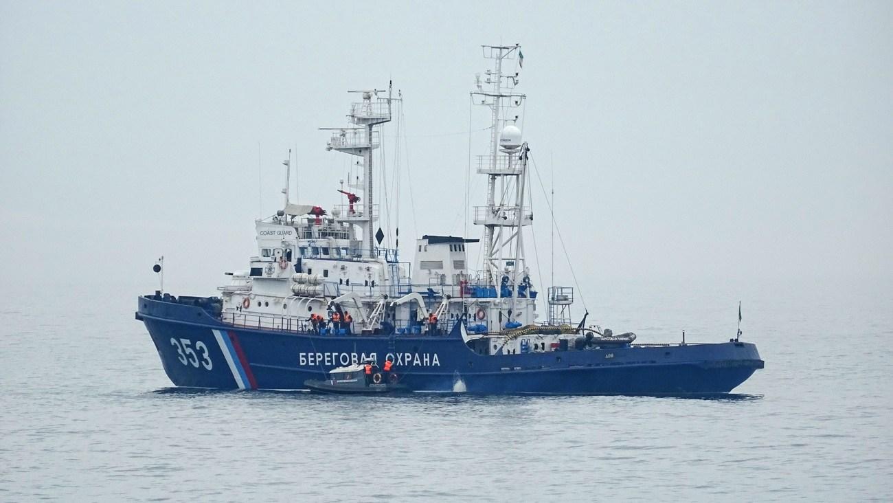 Российский корабль "Дон", таранивший украинский буксир "Яны Капу"