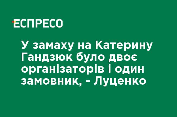 В покушении на Екатерину Гандзюк было двое организаторов и один заказчик, - Луценко В покушении на Екатерину Гандзюк было двое организаторов и один заказчик, - Луценко