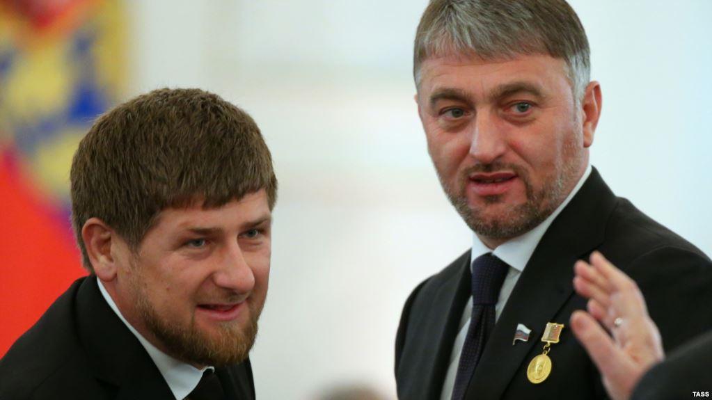 Кадыров и Делимханов на получении наград от Путина в Кремле