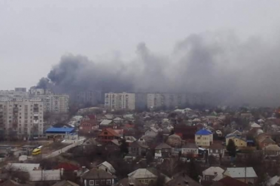 Маріуполь. Під час артобстрілу з боку росіян