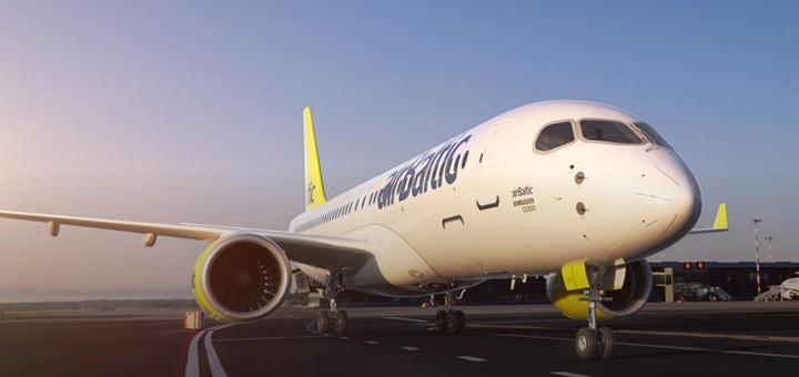 скрін з сайту airBaltic 