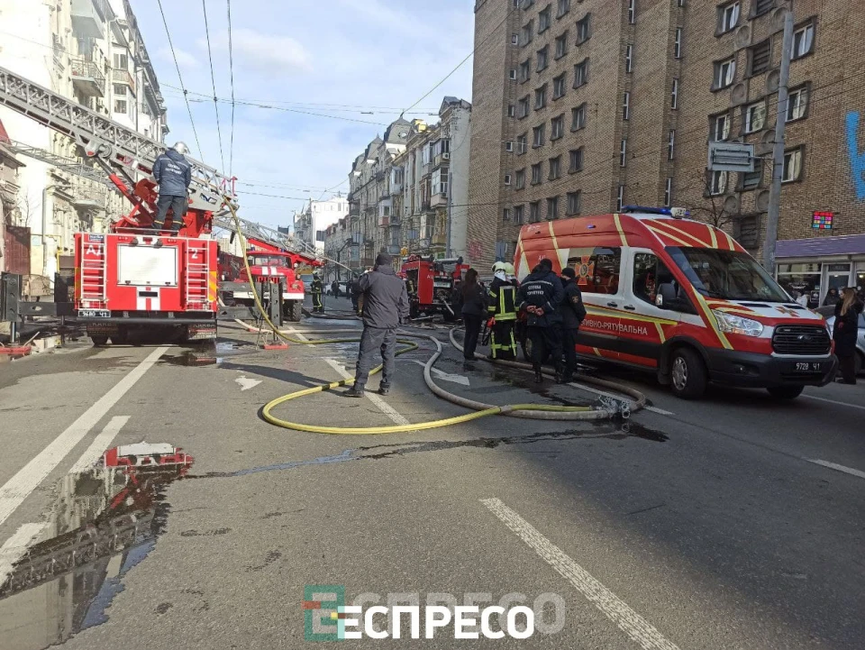 Пожежа в ресторані на Саксаганського