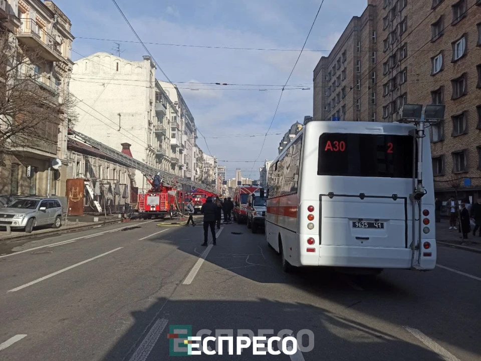 Пожежа в ресторані на Саксаганського