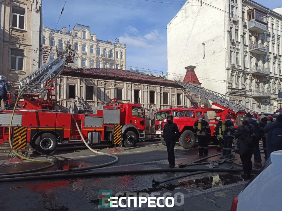 Пожежа в ресторані на Саксаганського