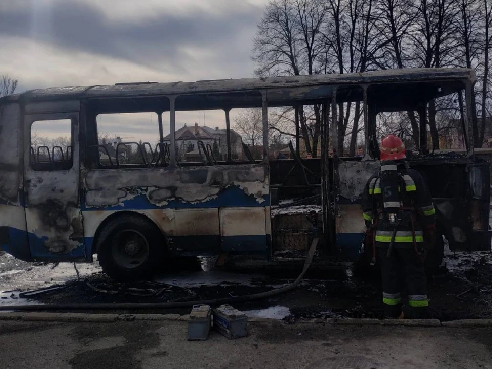 пожежа в автобусі