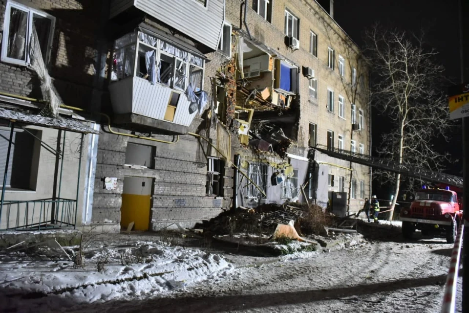 последствия взрыва в жилом доме в Запорожье