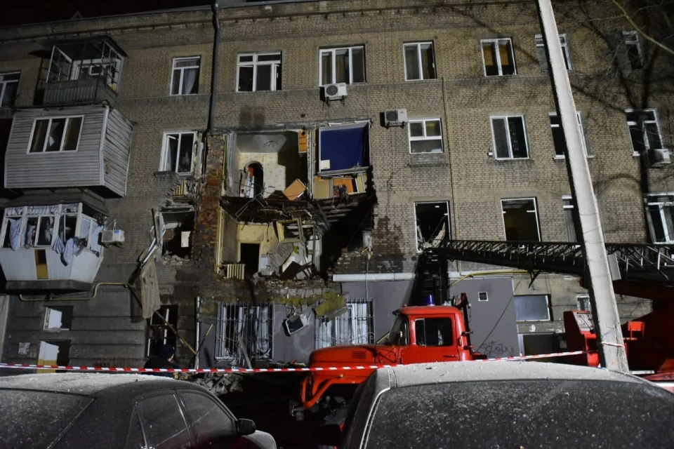последствия взрыва в жилом доме в Запорожье