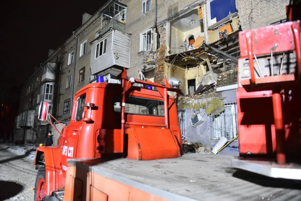 последствия взрыва в жилом доме в Запорожье