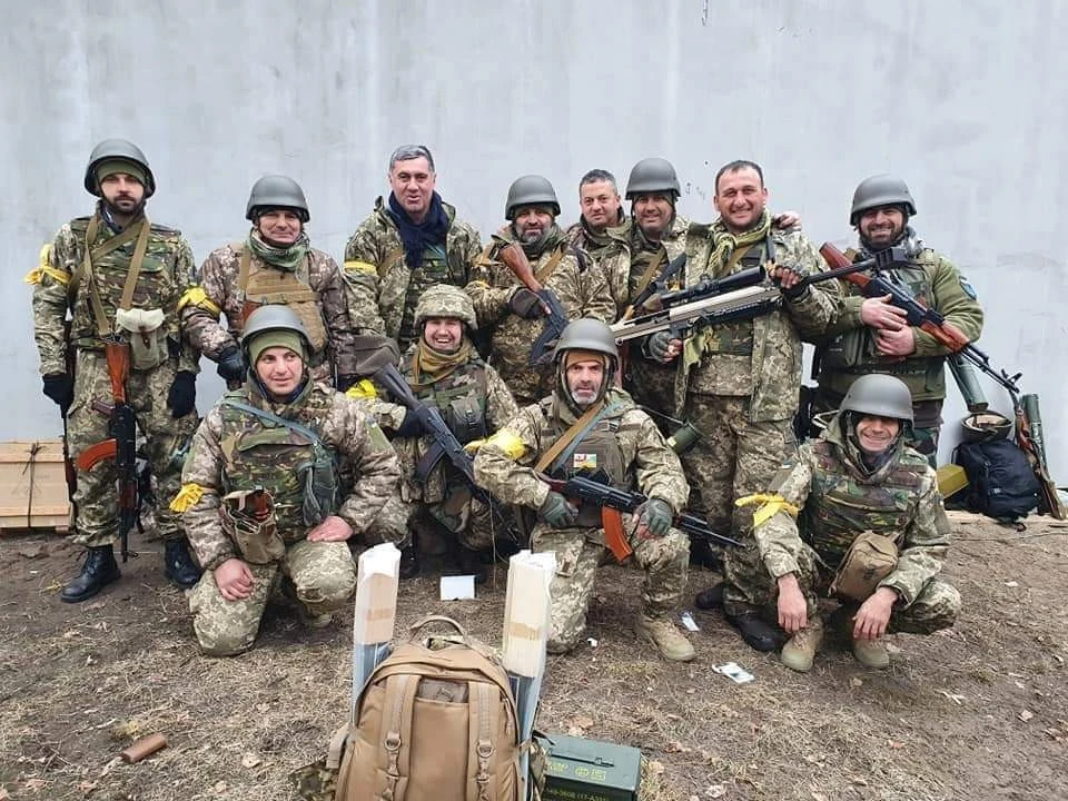 Іраклій Окруашвілі з грузинськими добровольцями
