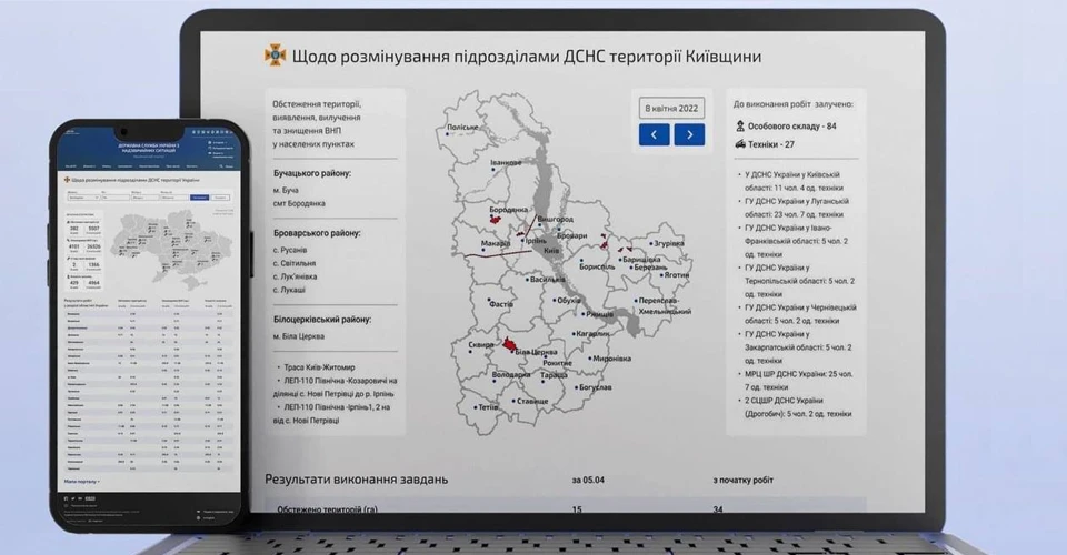 мапа розмінувань