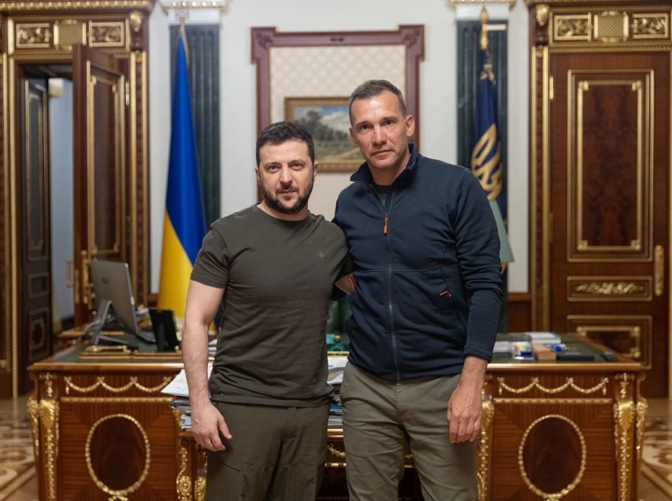 Андрій Шевченко та Володимир Зеленський