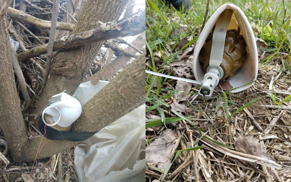 На фото гранати, які залишили окупанти