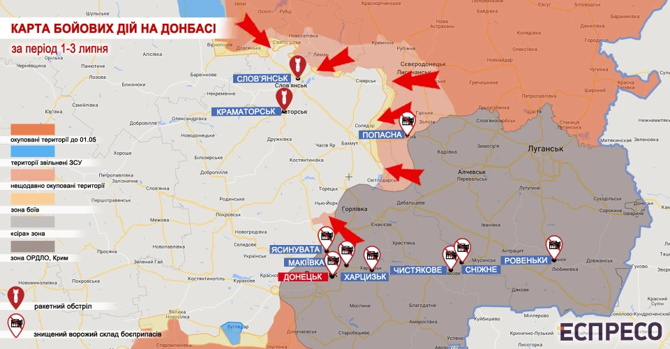 карта бойових дій