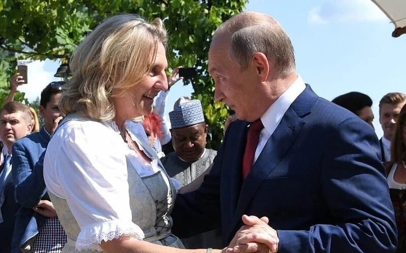 Катрін Кнайсль і Володимир Путін