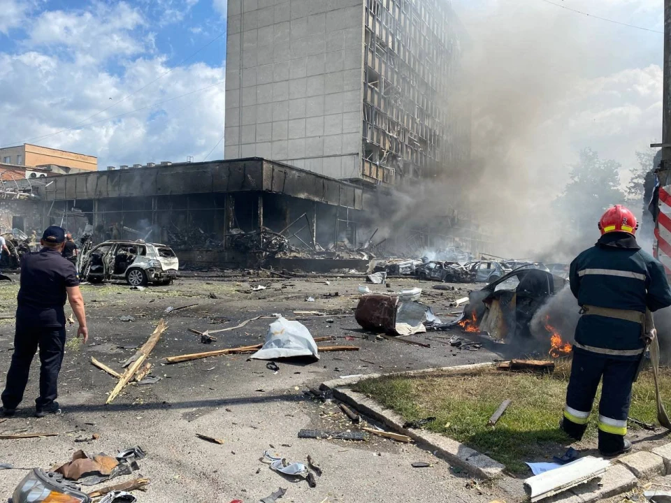 Наслідки обстрілу у Вінниці