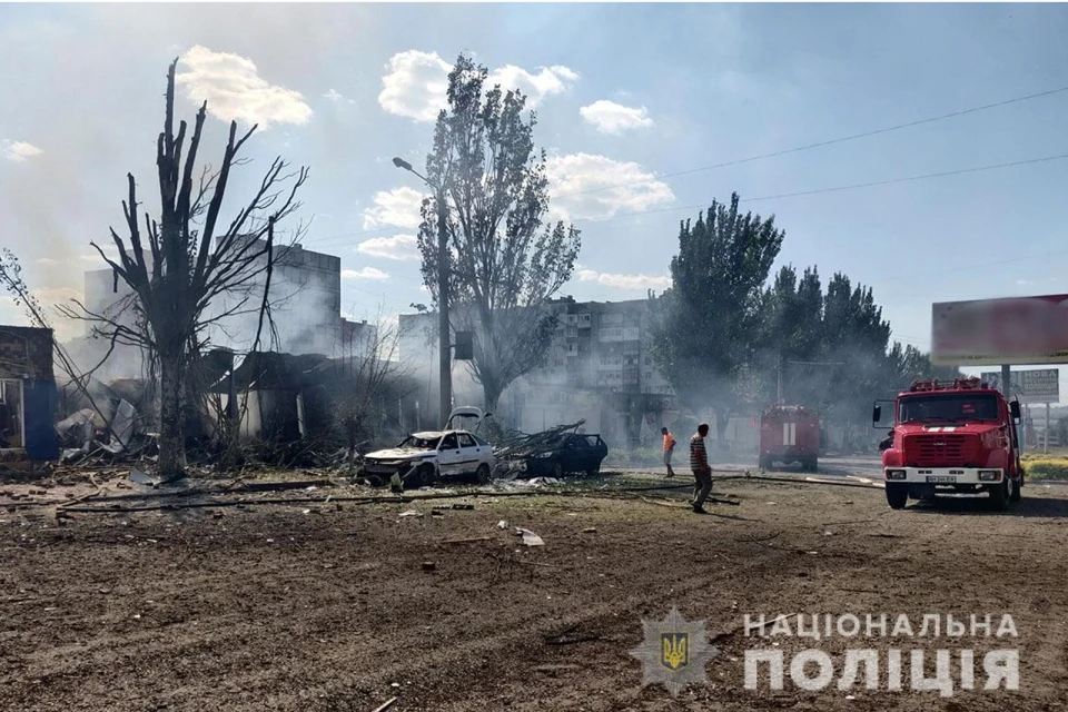 На фото наслідки обстрілу Бахмута