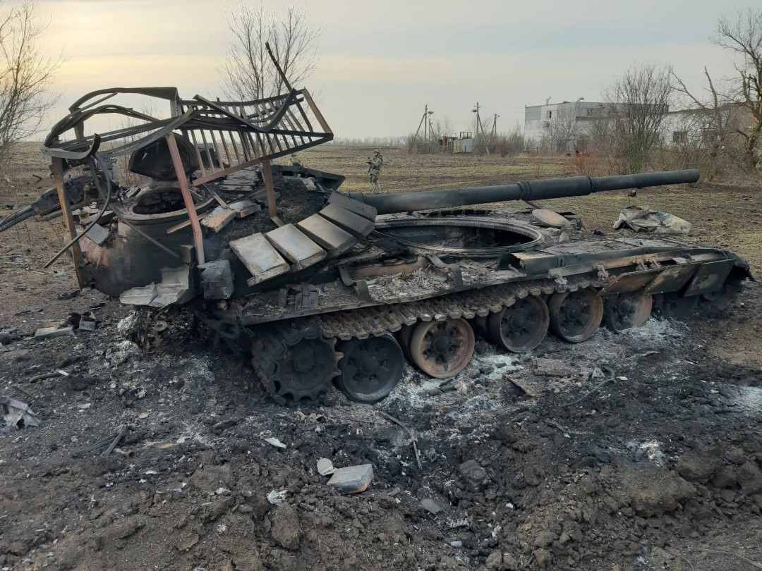 Знищений російський танк