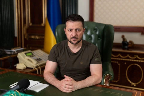 Володимир Зеленський під час звернення