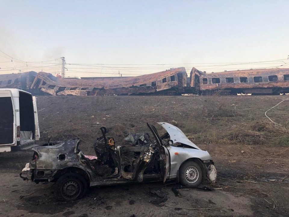 Росія обстріляла залізничну станцію Чаплине