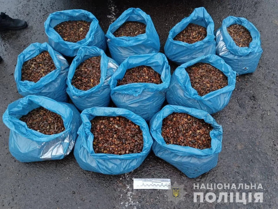 Близько 70 кг світло-коричневого каменю правоохоронці вилучили у двох мешканців Рівненщини