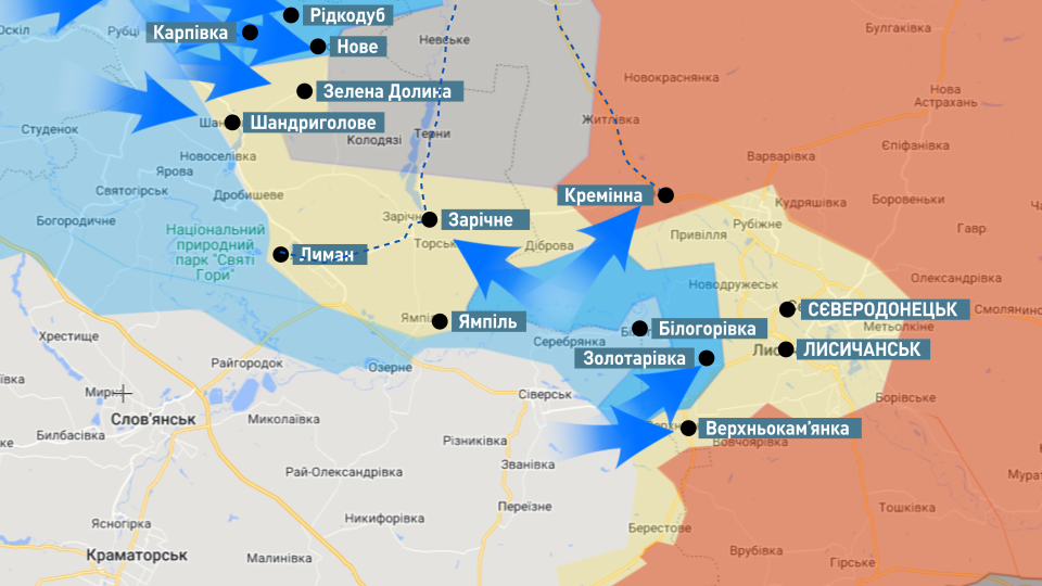 Карта Ізюм 28.09.2022