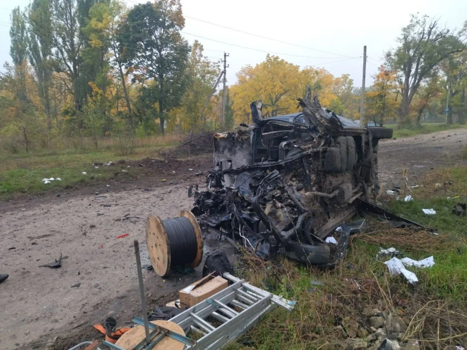 На Сумщині підірвалося авто "Укртелекому"
