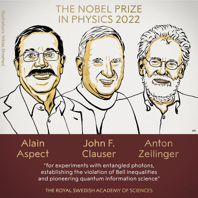 На фото: постер з лауреатами Нобелівської премії з фізики