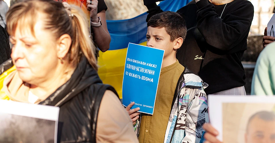 Акція на підтримку полонених азовців у Львові
