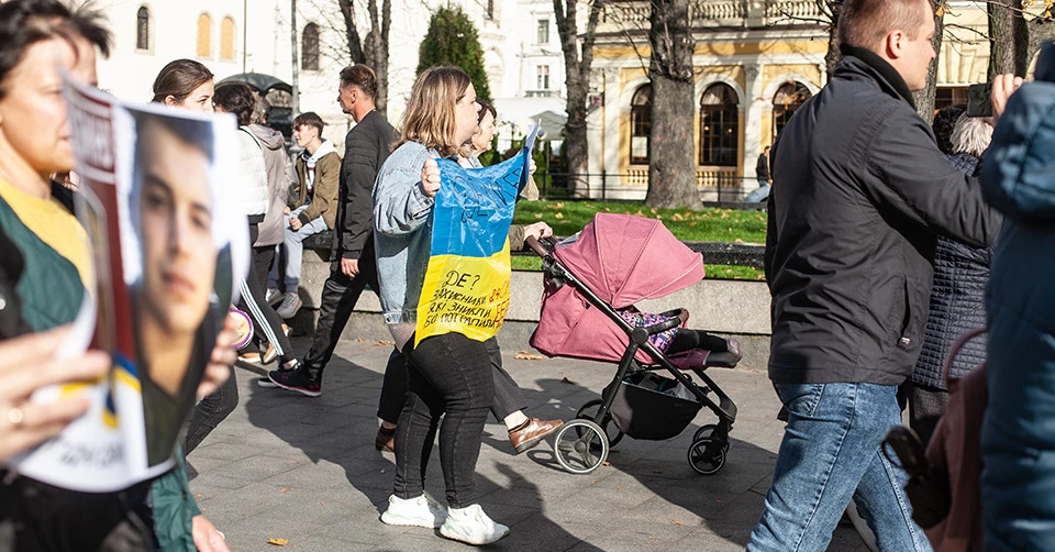 мітинг родин зниклих безвісти та полонени воїнів
