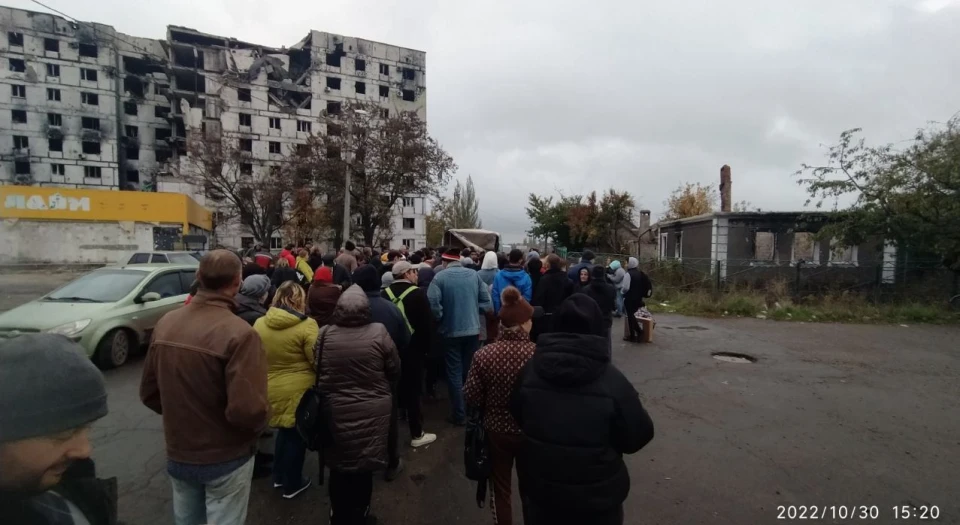 черга за обігрівачами в Маріуполі
