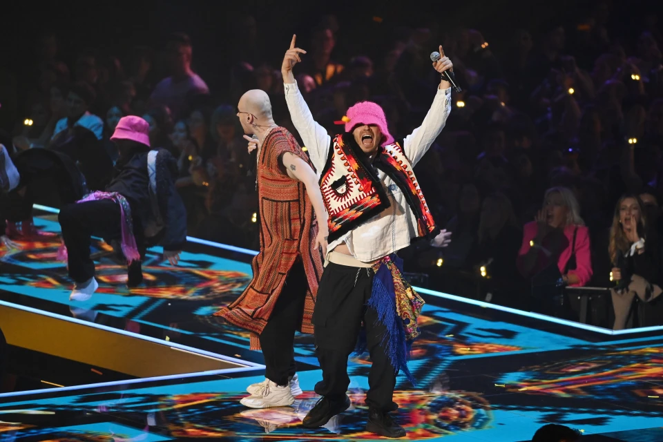 На фото: Kalush Orchestra на MTV Europe Music Awards 2022