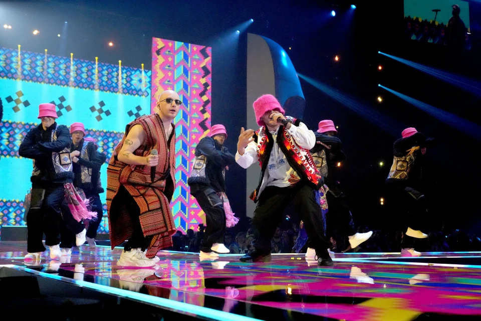 На фото: Kalush Orchestra на MTV Europe Music Awards 2022