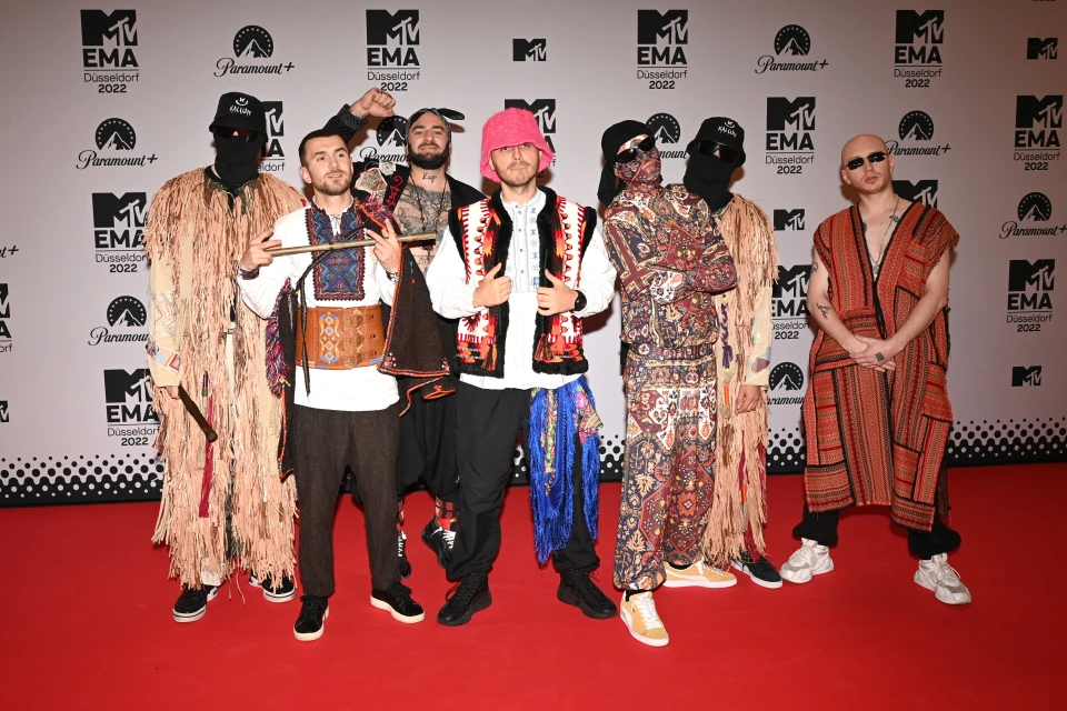 На фото: Kalush Orchestra на MTV Europe Music Awards 2022