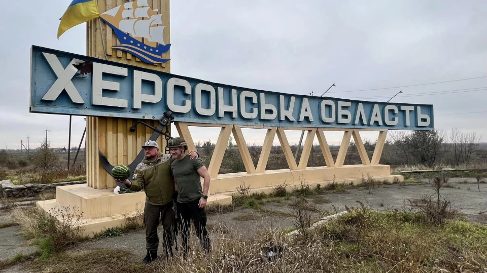На фото: Арсен Мірзоян у Херсоні
