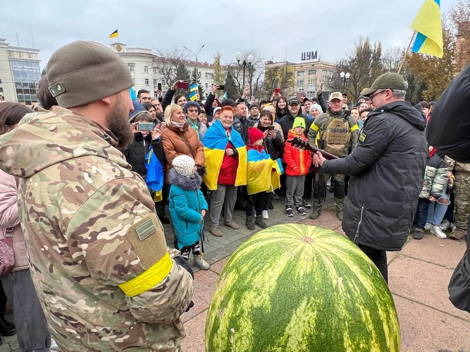 На фото: Арсен Мірзоян у Херсоні