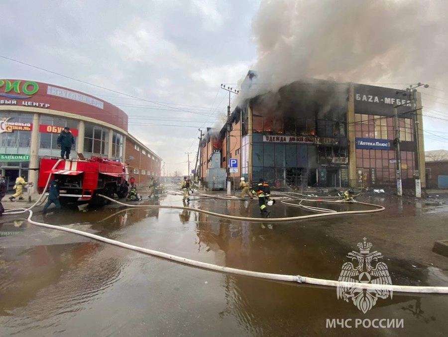 Пожежа в ТРЦ на Кубані