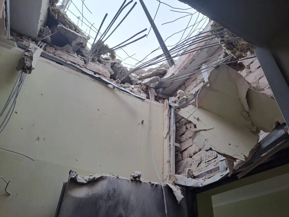 Школа в Часовому Яру на Донеччині. Наслідки обстрілу 16 січня 2023 р.