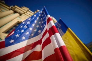прапори України та США прапори України та США
