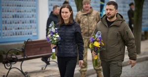 Санна Марін та Володимир Зеленський