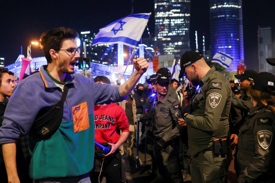 Протести проти судової реформи ізраїльського уряду в Єрусалимі