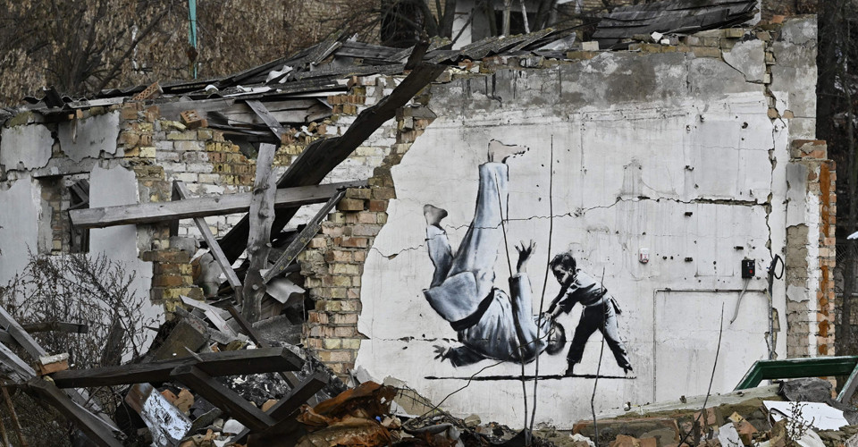 графіті Бенксі в Бородянці