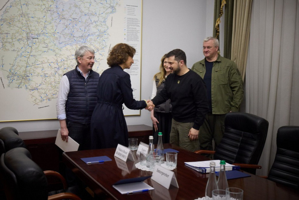 Володимир Зеленський зустрівся з гендиректоркою ЮНЕСКО Одрі Азулє