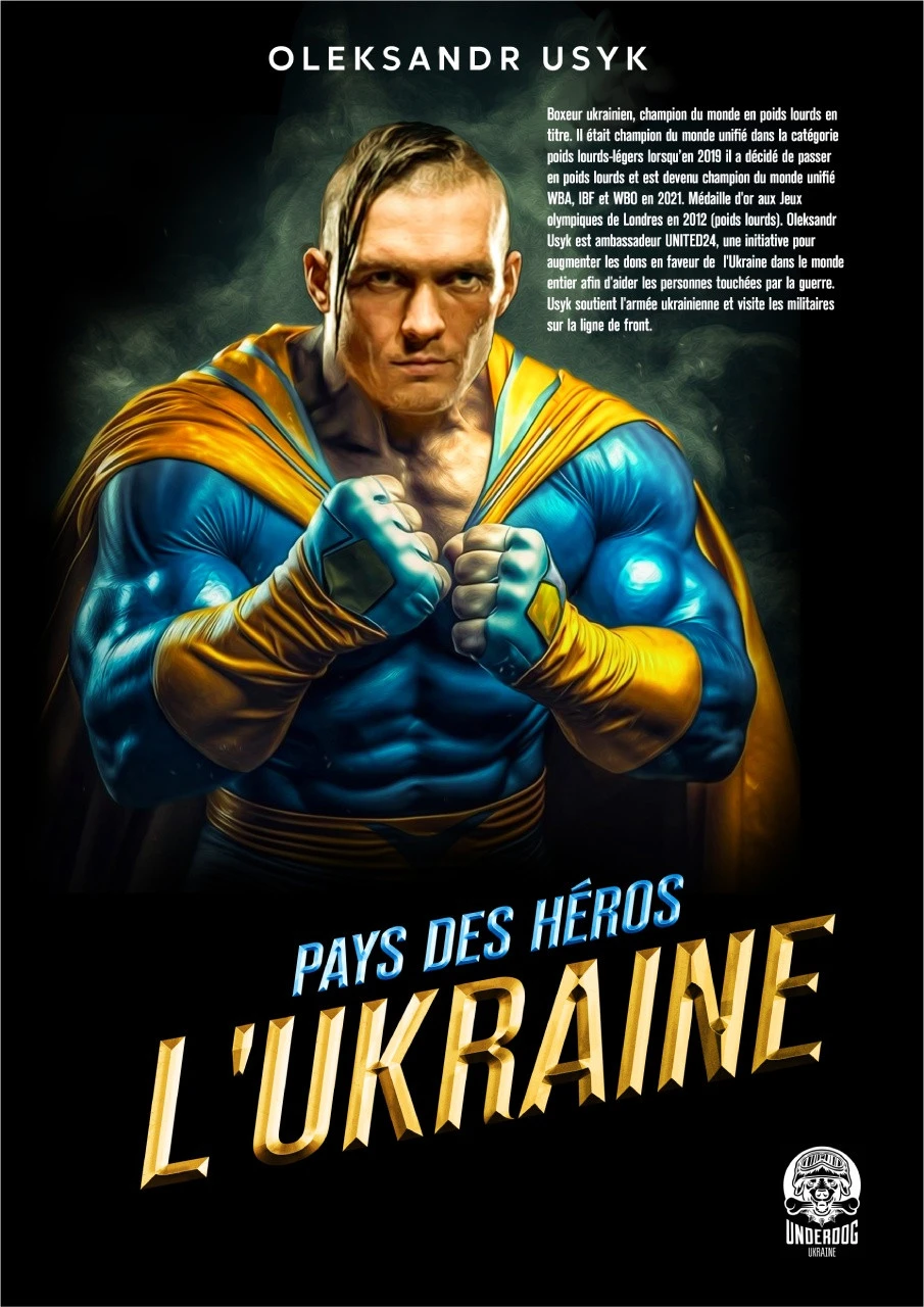 Oleksandr Usyk as champion superhero artwork