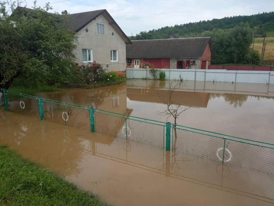 На Прикарпатті підтопило село